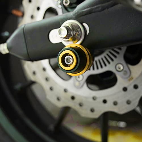 Fit for 2026 R7 YZF R7 2025 R9 YZF R1 R1M YZF R3 R6 R7 R25 YZFR6 Motorcycle CNC M6 Swingarm Spool Sliders Stand Screws Slider (Gold) - color: Gold