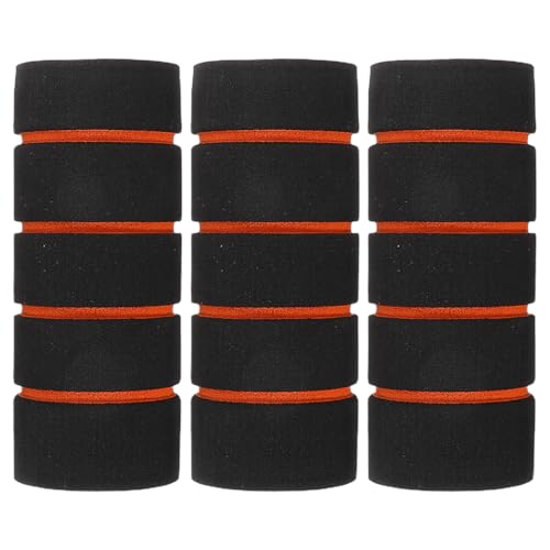 UKCOCO 3 Pcs Foam Handle Grips : Non Slip Sponge Pull Up Bar Sleeve Handlebar Cover for Fitness Equipment Bicycle Motorbike, Easy Installation, 4.32X1.49X1.49in (Black)