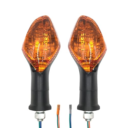 2Pcs Motorcycle Turn Signals Indicator Light Compatible with Honda NC700 NC750 CTX700 CBR500 CBR650 MSX125 CMX300 CB400F 650F CBR650F CRF250L Motorcycle Winker Indicator (Amber) - color: Amber