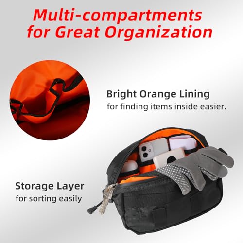 Universal Motorcycle Handlebar Bag, Bike Handlebar Bag, Fit for Motorbike Dirt Bike Bicycle Snowmobile Quad ATV