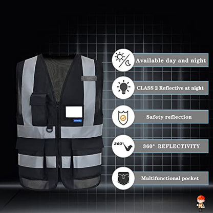 Amazon black safety vest - color: Black, size: 3X-Large