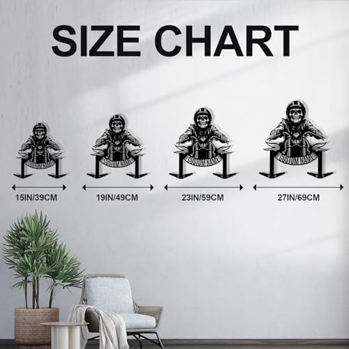 Dyoart Custom Metal Motorcycle Helmet Holder Wall Mount, Personalized Name Helmet Display Organizer with Hooks, Metal Helmet Hanger, Helmet Holder for Bike Tactical Gear Helmet Coats Caps - color: Style 03