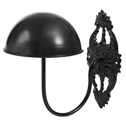 MyGift 2 Pcs Hat Holder, Cowboy Hat Rack Display Wall Mounted, Baseball Cap Organizer, Wig Helmet Hanger for Wall, Black Metal - color: Black