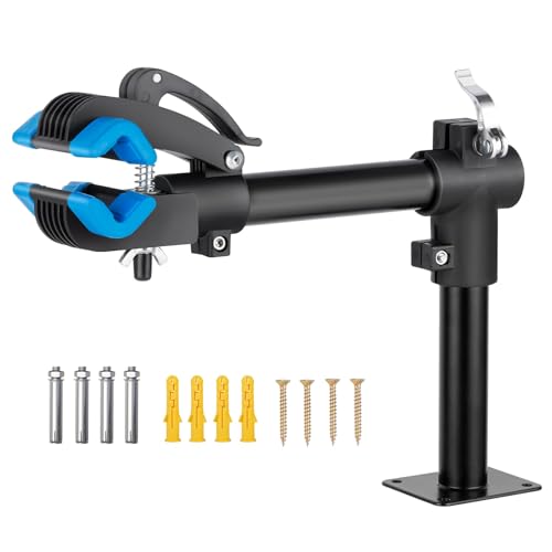 Urban Deco Bike Repair Stand Bench Mount Bike Stand Wall Mounted Bike Work Stand Bicycles Maintenance Rack Bike Clamp for Road Mountain Bike,Road Bike - size: 13.6 inch straight