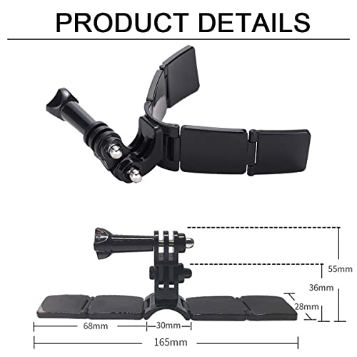 Helmet Chin Mount for GoPro, Adhesive Chin Mount Fit for Full Face Motorcycle Helmet, Immersive POV Recording, Compatible With GoPro Hero 13 12 11 10 9 8 Camera, Helmets Accessories Gear For Man Women