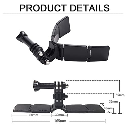 Helmet Chin Mount for GoPro, Adhesive Chin Mount Fit for Full Face Motorcycle Helmet, Immersive POV Recording, Compatible With GoPro Hero 13 12 11 10 9 8 Camera, Helmets Accessories Gear For Man Women
