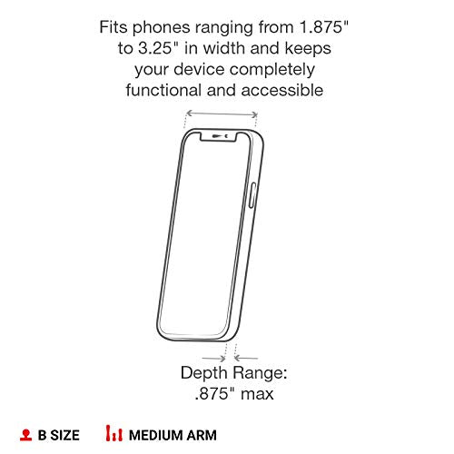 RAM MOUNTS X-Grip Drill-Down Phone Mount – Flat Surface Mount with Medium Arm (RAP-B-138-UN7U)