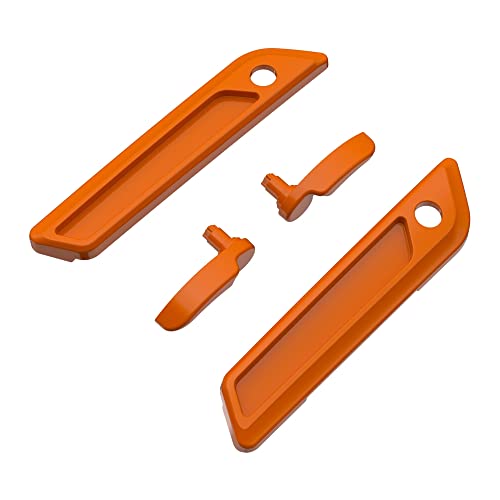 Advanblack Saddlebag Latches Covers, Lid Lifters Levers Fit for 2014+ Harley Touring Hard Saddlebags - Baja Orange - color: Baja Orange