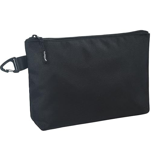Small Tool Pouch - Compact Zipper Tool Pouches Bag - Heavy Duty 1680D Oxford Utility Bags Durable Small Pouch Organize Tools Clip on Belt or Backpack for Men Women - Electrician, Carpenter, DIY - size: Small