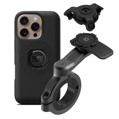 Quad Lock Motorcycle Handlebar Phone Mount PRO - Large with Vibration Dampener and MAG Phone Case for iPhone 16 Pro - size: iPhone 16 Pro