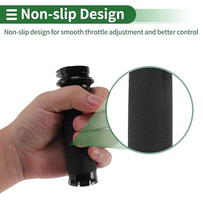 0.98"x0.98" Universal Motorcycle Hand Grips Cover Non Slip Aluminum Rubber Handlebar Grips for Motorcycle Scooter Bicycle ATV Black 1 Pair - color: Black