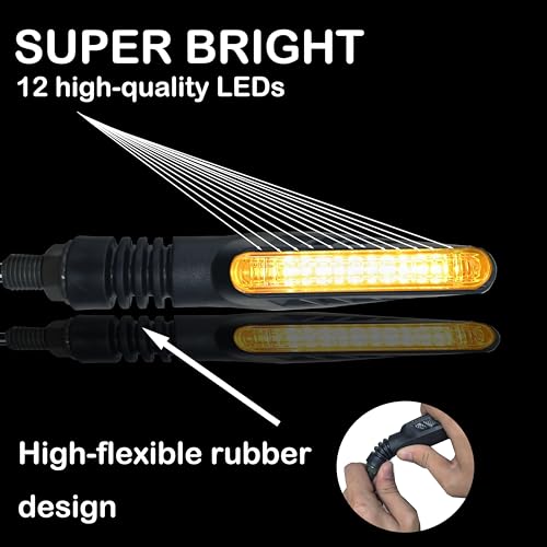 4pcs Universal Motorcycle turn signals LED Front Rear Compatible with YAMAHA SUZUKI KAWASAKI HONDA Motorbike Scooter Quad Cruiser