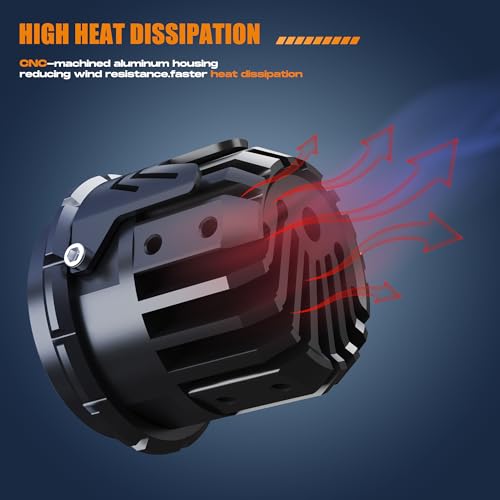 Future Eyes Motorcycle LED Fog Lights, 120W Auxiliary Driving Spotlight, High/Low Beam, Waterproof Off-Road Lights for Night Riding, ATV, UTV, and Motorcycle Headlights
