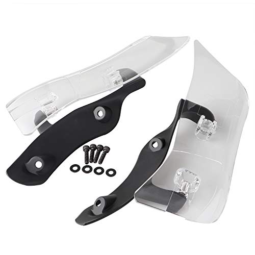 Clear Adjustable Side Wing Windshield Air Deflectors for Harley Road Glide 2015-2023 - color: Clear
