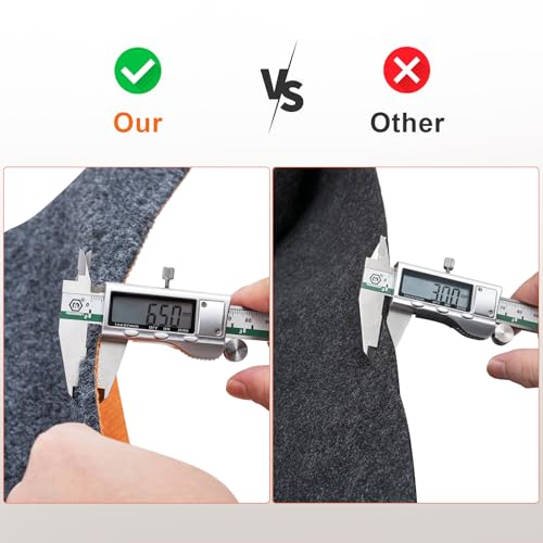 8.5 * 6.6 Ft Heavy Duty Oil Spill Mat, 6.5mm Thickened Large Garage Floor Mat for Under Car, 1/4" Waterproof Rubber Backing Absorbs Oil Quickly, Washable, Reusable, Durable, Non-Slip - size: 6'7" x 8'7"