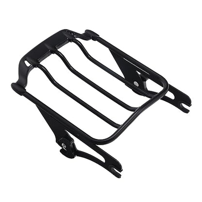 XFMT Motorcycle Black Detachable Two-Up Luggage Rack for Air Wing Harley Touring Road King Street Glide Road Glide Electra Glide 2009-Later (Black) - color: For Air-wing Luggage Rack-Black