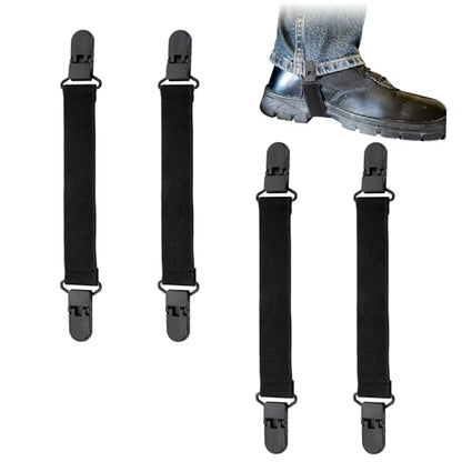 CONSIO 4 Pcs Boot Straps for Cowboy Boots, Elastic Boot Straps Clamp for Pants for Women and Men Riding Motorcycle Mitten Pants