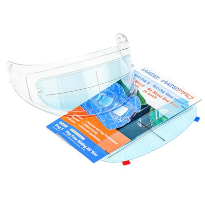 Full Face Helmet Shield Anti Fog Film for Motorcycle Helmet Visor Insert Fog-Resistant 3.46" x 10.7" | Fog Free Clear Visor for Safe Riding in Humid Cold Weather,Long-Term Effects,Self Adhesive Edge Banding - size: Super Clear - Over 90 Seconds