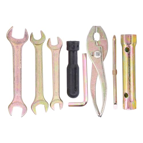 ApplianPar 7Pcs Motorcycle Repair Tool Kit Wrench Spark Plug Socket Spanner Screwdriver Pliers Set