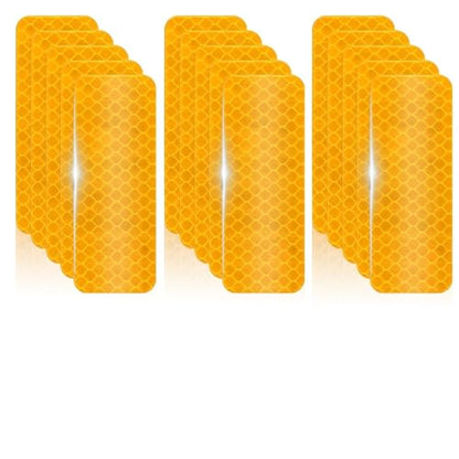 20 Pcs Super Reflection Reflective Stickers Made of 3M DG3, Yellow Outdoor Waterproof Safety Reflective Tape for Car/Bike/Mailbox/Helmet/Truck - Safety Stickers Yellow - color: Fluorescent Yellow 20pcs