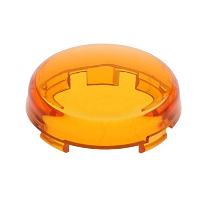 NTHREEAUTO Bullet Turn Signal Light Lens Amber Cover Compatible with Harley Dyna Street Glide Road King - color: Amber