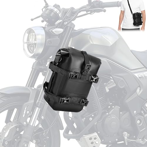 HOMIEE Motorcycle Saddle Bag 8L Waterproof Motorcycle Side Frame Bag Crash Bar Bag with Shoulder Strap