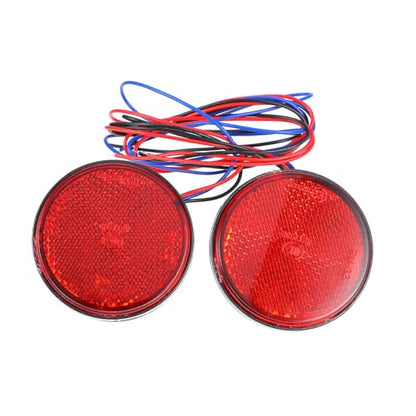 2Pcs LED Motorcycle Tail Light Reflector Brake Stop Signal Light Durable Reflectors for Motorbikes Atvs and Electric Vehicles Safety Reminder Warning Function