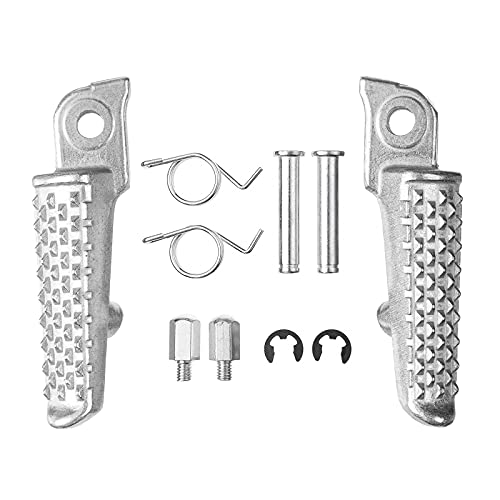 Front Foot Pegs Footrests Pedals for Honda CBR 600RR 2003-2023, CBR 1000RR 2004-2023, CB1000R 2008-2023 (Front-White) - color: Front-White