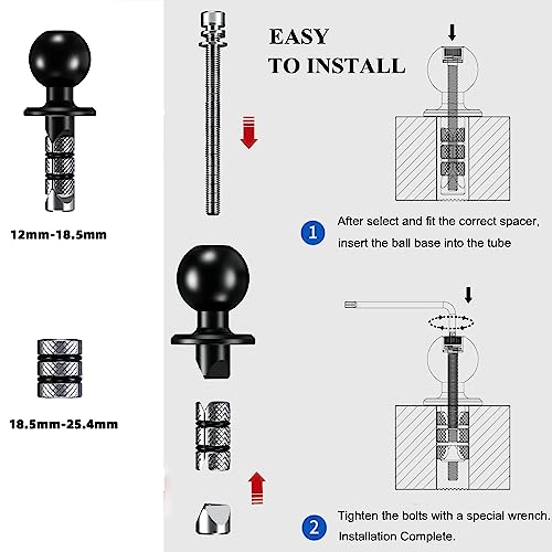 iMESTOU Motorcycle Fork Stem Phone Mount Wireless/USB C Charger with RAM 1" Ball Fits for Kawasaki, Ducati, Honda, BMW etc. with Fork Hole Dia. 0.47"-1" Quick Charge for 4.0"-6.8" Smartphones - style: Wireless & USB C Charge- Fork Stem Style