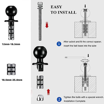 iMESTOU Motorcycle Fork Stem Phone Mount Wireless/USB C Charger with RAM 1" Ball Fits for Kawasaki, Ducati, Honda, BMW etc. with Fork Hole Dia. 0.47"-1" Quick Charge for 4.0"-6.8" Smartphones - style: Wireless & USB C Charge- Fork Stem Style