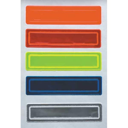 AccuformNMC Adhesive Retro-Reflective Hard Hat Helmet Stickers, 1" x 4" Fluorescent Strips, LHR104BU Bright Blue (Pack of 16) - color: Blue