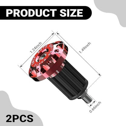 2 PCS Motorcycle Bar End Plug, 7/8" Alloy Handlebar Grip End Caps, Universal Handlebar Plug Replacement, for Most Dirt Bikes, Mountain Bike, Electric Bike (Red) - color: Red