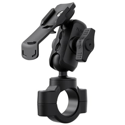 TUSITA Motorcycle GPS Mount - Holder Compatible with Garmin Handheld GPS - Double Socket Arm Handlebar Base - size: Short Arm