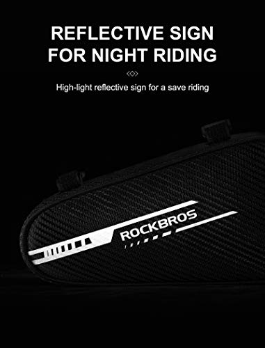 ROCKBROS Bike Bicycle Triangle Bag Bike Storage Bag Bicycle Frame Pouch Bag for MTB Road Bike Cycling Bike Accessories - color: Red Black