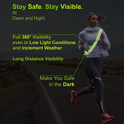 Reflective Sash for Walking at Night Adjustable Safety Sash for Men Women Kids Reflective Belt Sash for Running Walking Biking - color: 2 Sashes