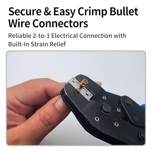 10 Sets Bullet Connectors 2 to 1 Wire Splitter Double Spade Electrical Connector Kit for 4mm Bullet Motorcycle Wiring Heat Shrink Butt Male and Female Terminals with Waterproof Sheath Sleeve