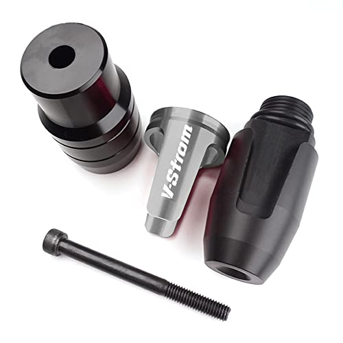 For SUZUKI V-Strom 250 650 1000 DL250 DL650 DL1000/V-Strom1000/XT Motorcycle CNC Aluminum Frame Crash Pad Exhaust Sliders Crash Protector slider - color: Titanium