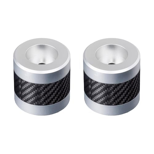 Advanblack Protek Machined CNC Alumium with Carbon Fiber Inlay Crash Bar Slider (Silver CNC w/Carbon Inlay) - color: Silver CNC w/ Carbon Inlay