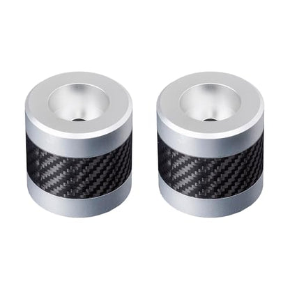 Advanblack Protek Machined CNC Alumium with Carbon Fiber Inlay Crash Bar Slider (Silver CNC w/Carbon Inlay) - color: Silver CNC w/ Carbon Inlay