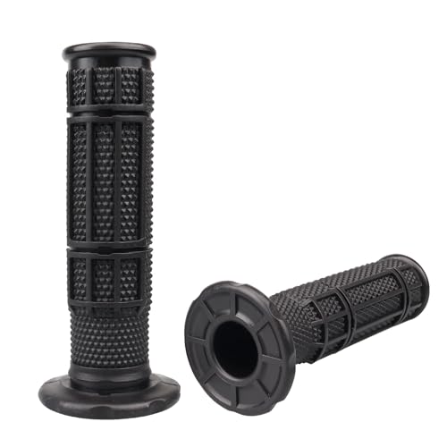 7/8'' ATV Grips Upgrade Universal Handlebar Grips Soft Rubber Thumb Throttle Motorcycle Grip for Polaris Kid Youth 4 Wheeler Quad 400ex Banshee Blaster Raptor 350 Warrior 350 Raptor 660 - color: Black