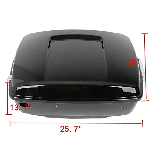 SLMOTO King Tour Trunk Backrest, Detachables Two-Up Mounting Rack 13.7" King Pack Trunk Passenger Wrap Backrest Luggage Rack Fit for Harley Road King Glide Street Glide 14-2025 - color: AStyle #08
