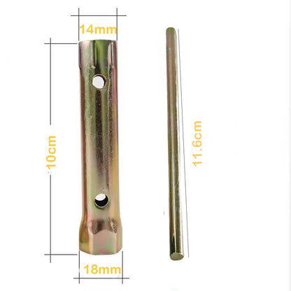14-18mm Motorcycle Ignition Spark Plug Spanner Spark Plugs Socket 13/16" & 45/64'' Double Ended Wrench for Yamaha Kawasaki - size: 14-18mm