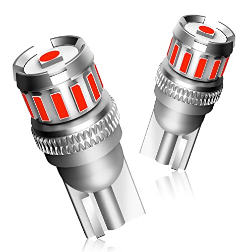 AUTOONE 194 LED Bulb Red, 300% Brighter T10 168 2825 W5W LED Bulbs for License Plate Light Dome Map Door Courtesy Interior Car Lights, Pack of 2 - color: Red, size: 194-2pcs