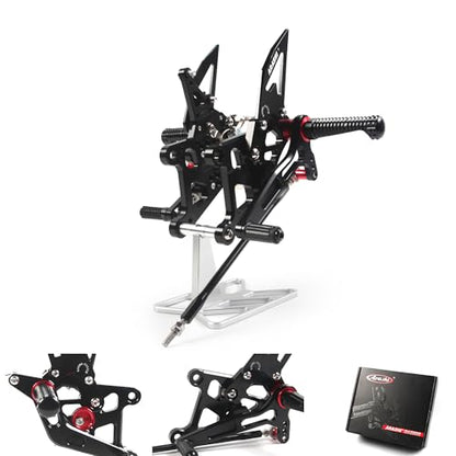 Arashi Version 2.0 Adjustable Rearsets for Honda CB300F CBR300R 2015-2023 ABS include, Black - color: Black, size: CB300F CBR300R 2015-2023 ABS include