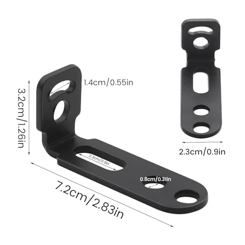 jose2015 2PCS Motorcycle Fog Light Bracket L Shaped Mounting Bracket, Universal Extension Holder Spotlight Driving Light Mount Brackets Black - color: Black