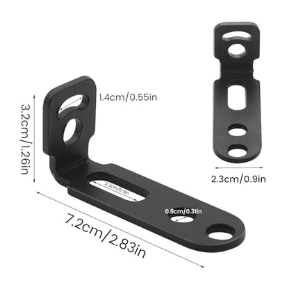 jose2015 2PCS Motorcycle Fog Light Bracket L Shaped Mounting Bracket, Universal Extension Holder Spotlight Driving Light Mount Brackets Black - color: Black