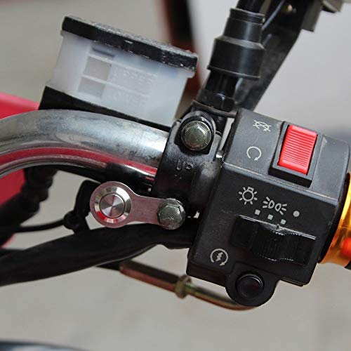 RAYANA Universal Stainless Steel LED Motorcycle Switch ON-Off Handlebar Adjustable Mount Waterproof Switches Button DC12V Fog Light (A-Green-Latching)