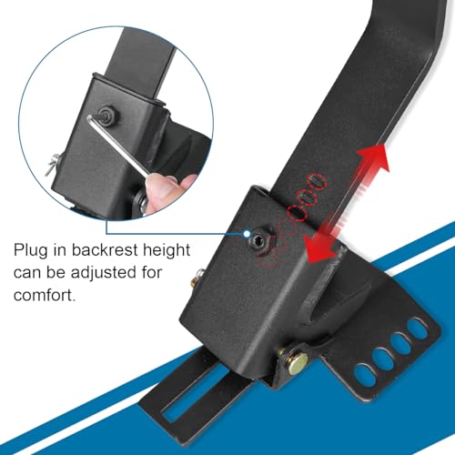 Adjustable Plug-in Driver Backrest Sissy Bar w pad Custom Compatible with for 1997-2024 Harley Touring Models Street Glide Road Glide Electra Glide Road King Detachable Rider Backrest - size: A Style