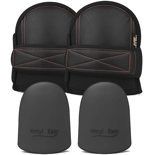 Super Soft Leather Knee Pads for Work With Extra Pair of Liners, Shorts Available, Replaceable Inner Cushion Knee Pads for Construction, Garden, Clean, Floor and Garage – Black - color: Leather With Extra 1 Pair of Liners