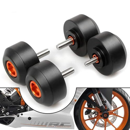 4 Pcs Motorcycle Front Rear Fork Wheel Frame Slider Crash Protector for Duke390 Duke125 Duke200 Duke250 RC 125 200 250 390